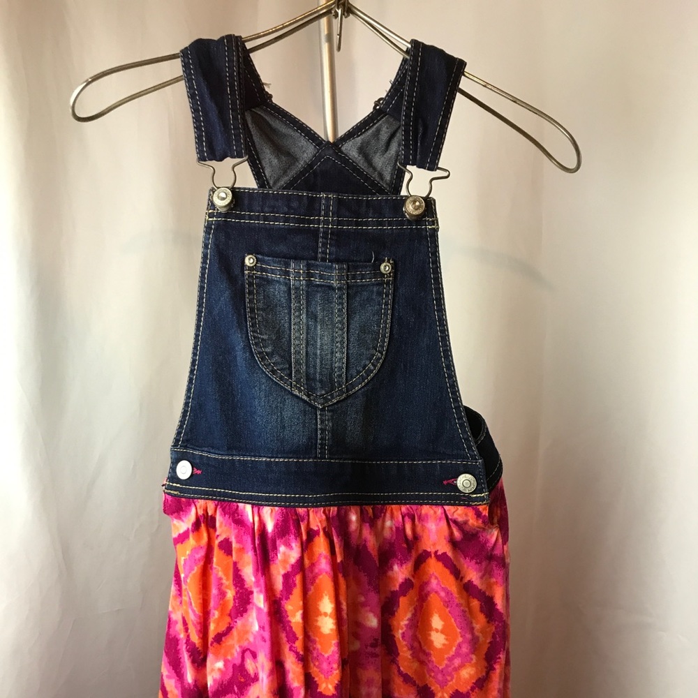 Jordache Girls denim/Floral jumper